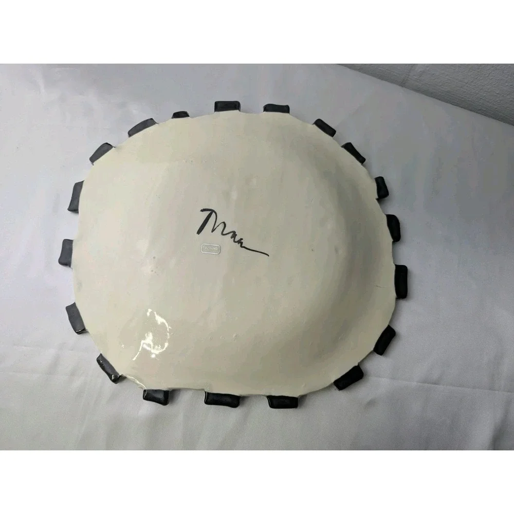 Jay and Toni Mann Pottery Cool Cat Diver Octopus Fish‎ Ceramic Plate